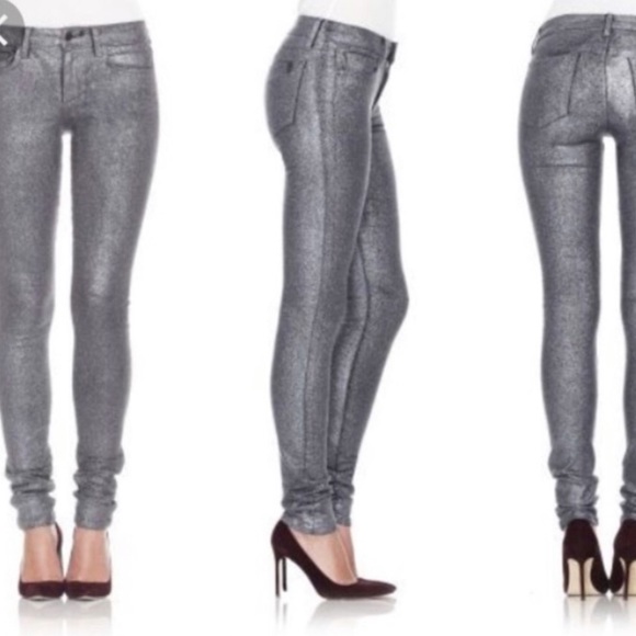JOE’S JEANS Silver Glitter Jeans Size 26 - Picture 4 of 6